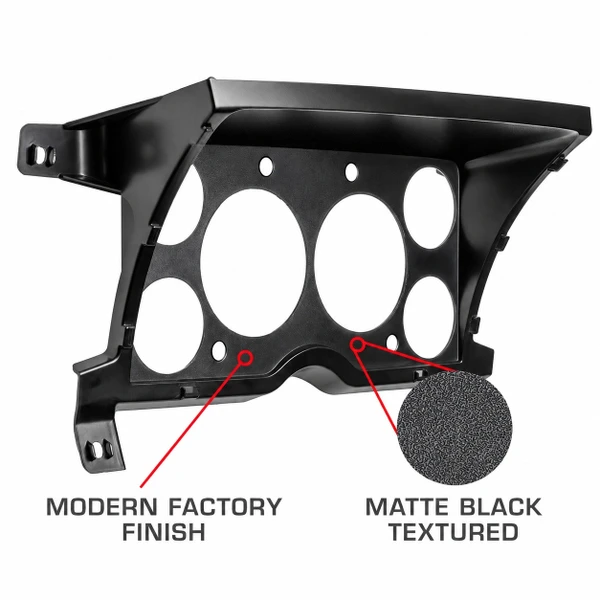6 Gauge Cluster Dashboard Gauge Pod Compatible with 1986-1993 GMC S15 Sonoma Features a Modern Factory Matte Black Texture Finish