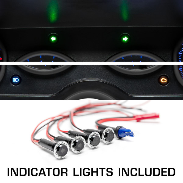 Includes Turn Signals, Check Engine & High Beams LED Indicators
