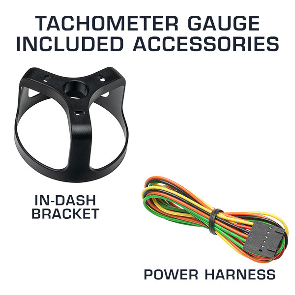 Included Accessories with 3-3/8" Tachometer Gauge