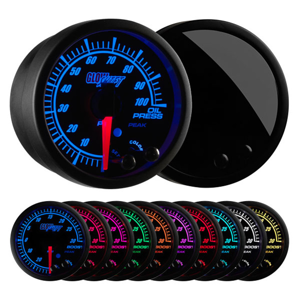 GlowShift 10 Color Digital Dual Pressure Gauge - Boost, Oil PSI - Foto 12