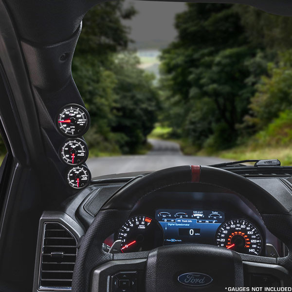 GlowShift Triple Pillar Gauge Pod for 20152020 Ford F150 3.5L EcoBoost