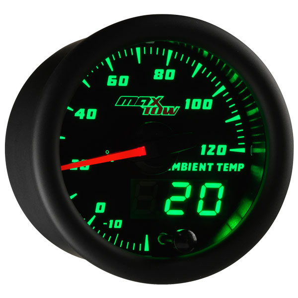 2 1/6 Inch Digital Outside Temperature Gauge W/ Black Rim