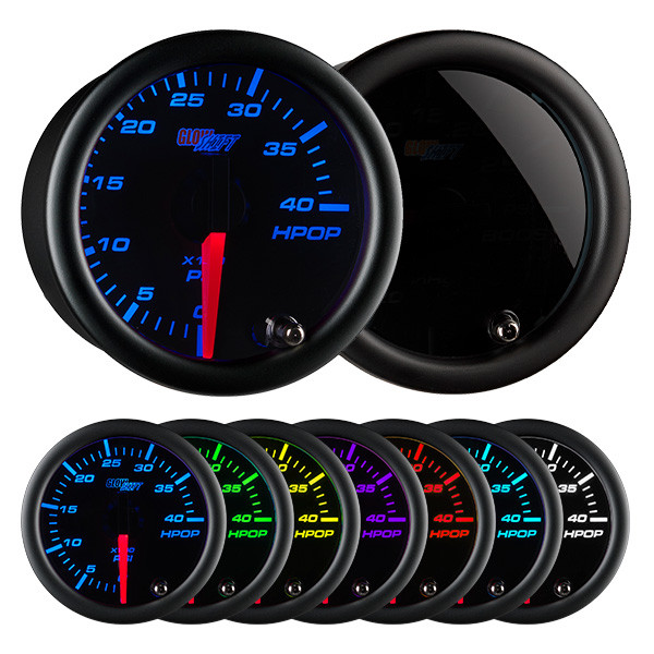 GlowShift | Tinted 7 Color High Pressure Oil Pressure HPOP Gauge