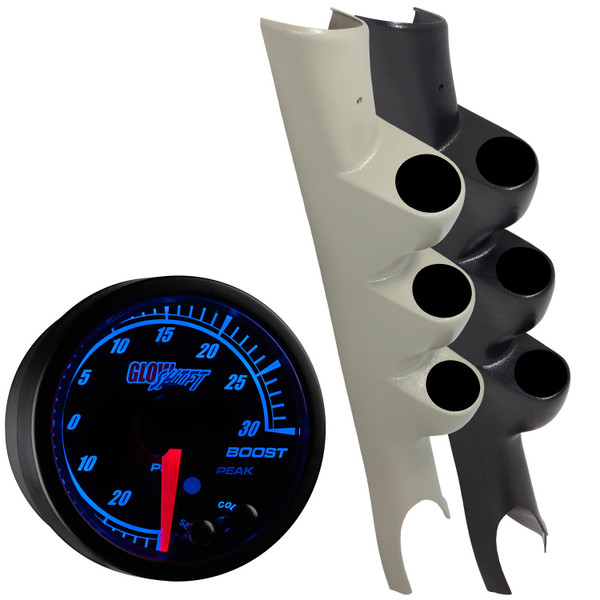 GlowShift Elite 10 Color Series Triple Gauge Package for 2003-2009 Dodge  Ram Cummins