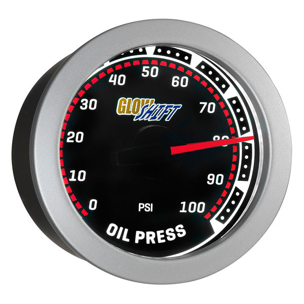 glow shift volt meter white