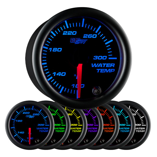 GlowShift | Black 7 Color Water Temperature Gauge
