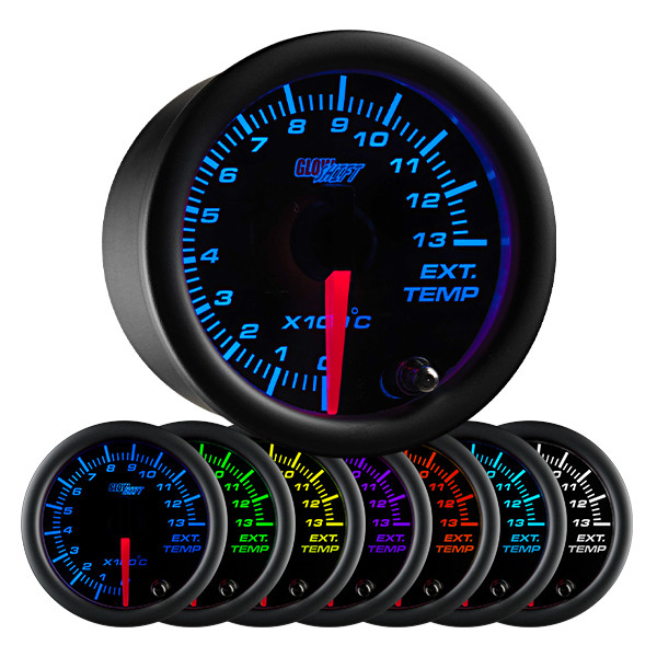 GlowShift | Black 7 Color 1300° Celsius Pyrometer EGT Gauge
