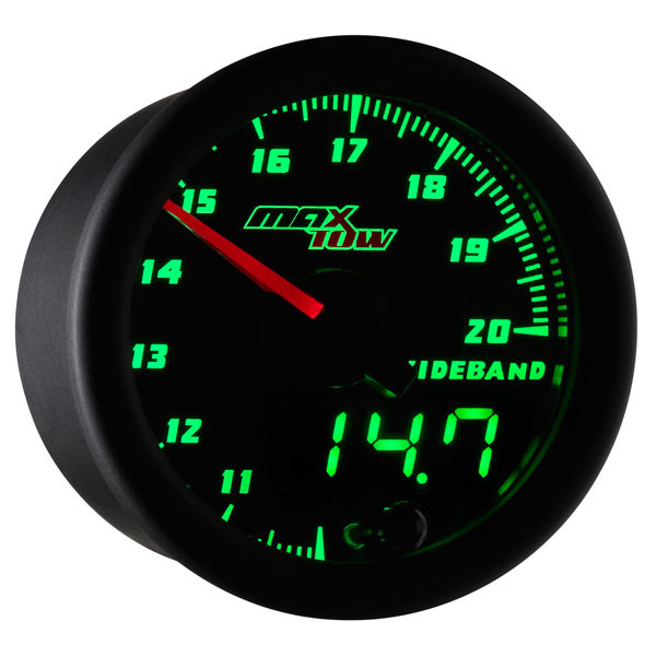 Black & Green MaxTow Wideband Air/Fuel Ratio Gauge