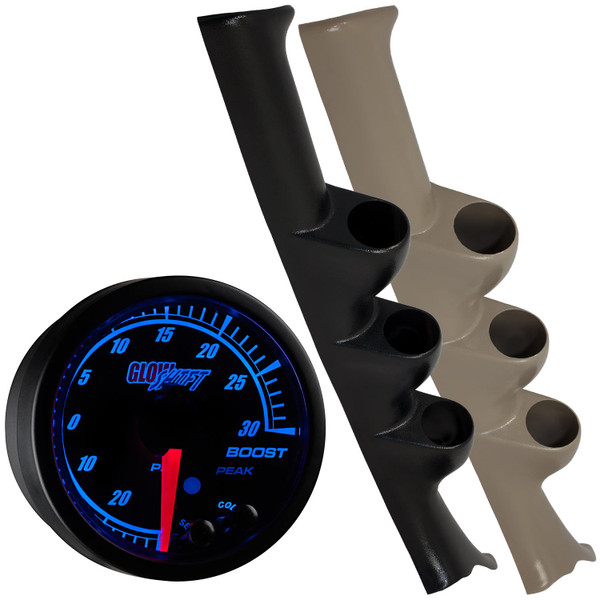 Buy GlowShift Black Triple Pillar Gauge Pod Compatible With Dodge Neon Srt 4 2000 2005 Abs Plastic Mounts 3 2 116 52mm Gauges To Vehicles A Pillar B001p922jc