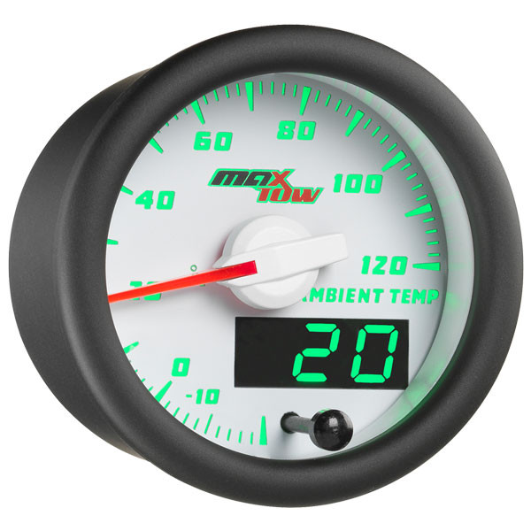 White & Green MaxTow Ambient Air Temperature Gauge