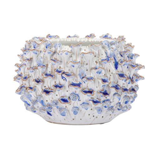 Medium Light Blue Ceramic Oyster Mushroom Vase V157MLB