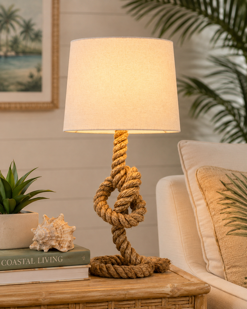 Nautical Knotted Rope Table Lamp – 22" L128S