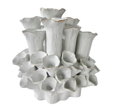 SEA FLOWERS WHITE VASE V113