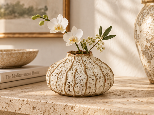 White Moss Ceramic Vase – Small