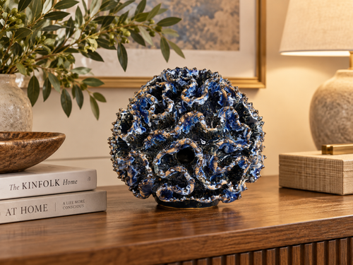 Reef Reverie Sculpted Coral Ceramic Vase