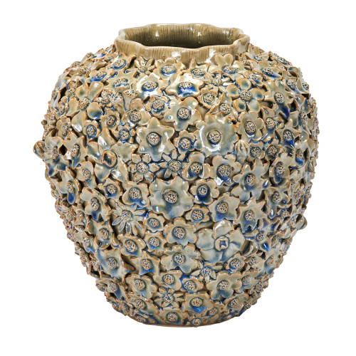 Bouquet De Fleurs Celadon Green Ceramic Vase – Large