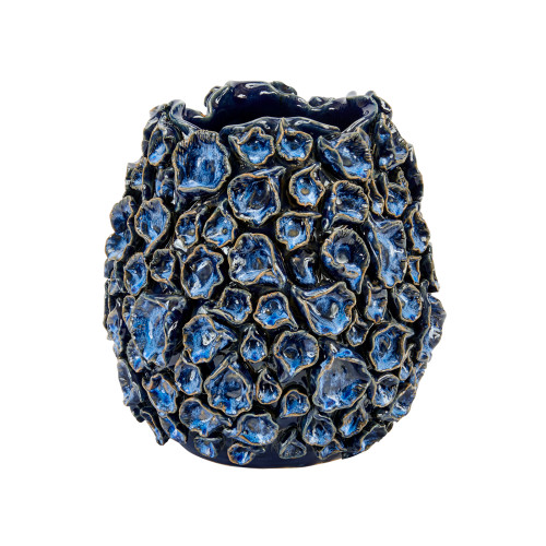 Handmade White Oyster Coral Petal Ceramic Vase V172MB