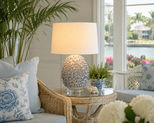Jasmin Bloom Ceramic Lamp