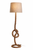 Nautical Knot Rope Floor Lamp FL128, 63-inch handcrafted natural rope floor lamp with sculptural knot design and neutral shade.