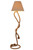 Coastal Curve handwoven rope floor lamp FL135, 67-inch natural rope floor lamp with curved stem and jute shade.