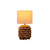 Harbor Knot handwoven rope table lamp L120S, 18-inch natural rope lamp with sculptural knot base and neutral shade.