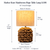 Harbor Knot rope table lamp L120S shown with 18-inch overall height, 10-inch shade diameter, 8.5-inch shade height and 6-inch base diameter.
