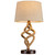Handmade Mariner's Knot Rope Table Lamp – Natural Manila Rope Accent Lamp with Linen Shade – 27" Tall
