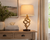 Mariner’s Knot Manila rope table lamp L125 styled on a console in a bright coastal room with neutral furnishings.