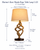 Mariner’s Knot Manila rope table lamp L125 shown with 27-inch overall height and product measurements.