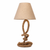 Marina Curve Manila rope table lamp L135, 28-inch handcrafted rope table lamp with sculptural looped base and tapered neutral shade.