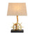 Ship Wheel natural rope table lamp L137, 21-inch nautical table lamp with rope-detailed ship wheel base and neutral linen shade.