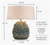 Handmade Thai sea anemone ceramic table lamp dimensions showing 20 inch overall height, 10 inch wide base, 12 inch tall base, and 18 inch wide shade