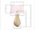 Handmade Thai pineapple ceramic table lamp measurement image showing 23 inch overall height and 18 inch wide shade