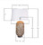 Handmade Thai Similan Cream Ceramic Table Lamp dimension image showing ceramic base, shade, and overall lamp measurements