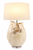 Handmade Thai white ceramic crab table lamp with sculptural coastal base and white shade