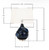 21 inch handmade Thai deep blue ceramic crab table lamp showing product dimensions