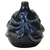Handmade Thai blue octopus ceramic vase with dimensional tentacles, 8.5 inches wide by 9.5 inches tall