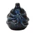 Blue octopus ceramic vase handmade in Thailand, approximately 6.5 inches wide by 7.5 inches tall