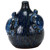 Handcrafted deep ocean blue sea turtle ceramic vase made in Thailand