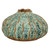 Handcrafted Thai Green Moss textured ceramic vase with sculptural ridges, 4 inches wide by 6 inches tall