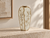 Close-up of handmade White Moss ceramic vase showing porous glaze texture and sculpted raised ridges
