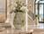 Thai green and white coral ceramic vase styled as a statement accent in a refined coastal interior