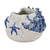 Handcrafted white and cobalt blue sea life ceramic vase made in Thailand