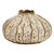 Handcrafted Thai White Moss textured ceramic vase with sculptural ridges, 6 inches wide by 4 inches tall