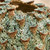 Moss green coral effect ceramic vase measurement image showing 6 inches wide by 5 inches high