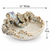Cream and soft blue octopus ceramic bowl measuring 11 inches wide by 4 inches deep