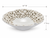 Side view of large white ceramic barnacle bowl handmade in Thailand