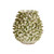 Green and white handmade Thai sea anemone ceramic vase on white background