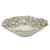 Handmade Thai cream and indigo blue ceramic barnacle bowl, 18 inches wide