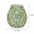 Green Forever Blooms ceramic vase measuring approximately 7.5 inches wide by 9 inches tall